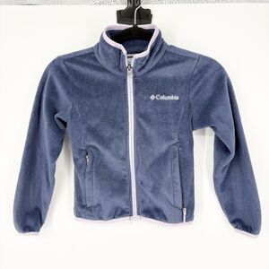 Columbia Girls Navy/Purple Sherpa Jacket XXS 4/5